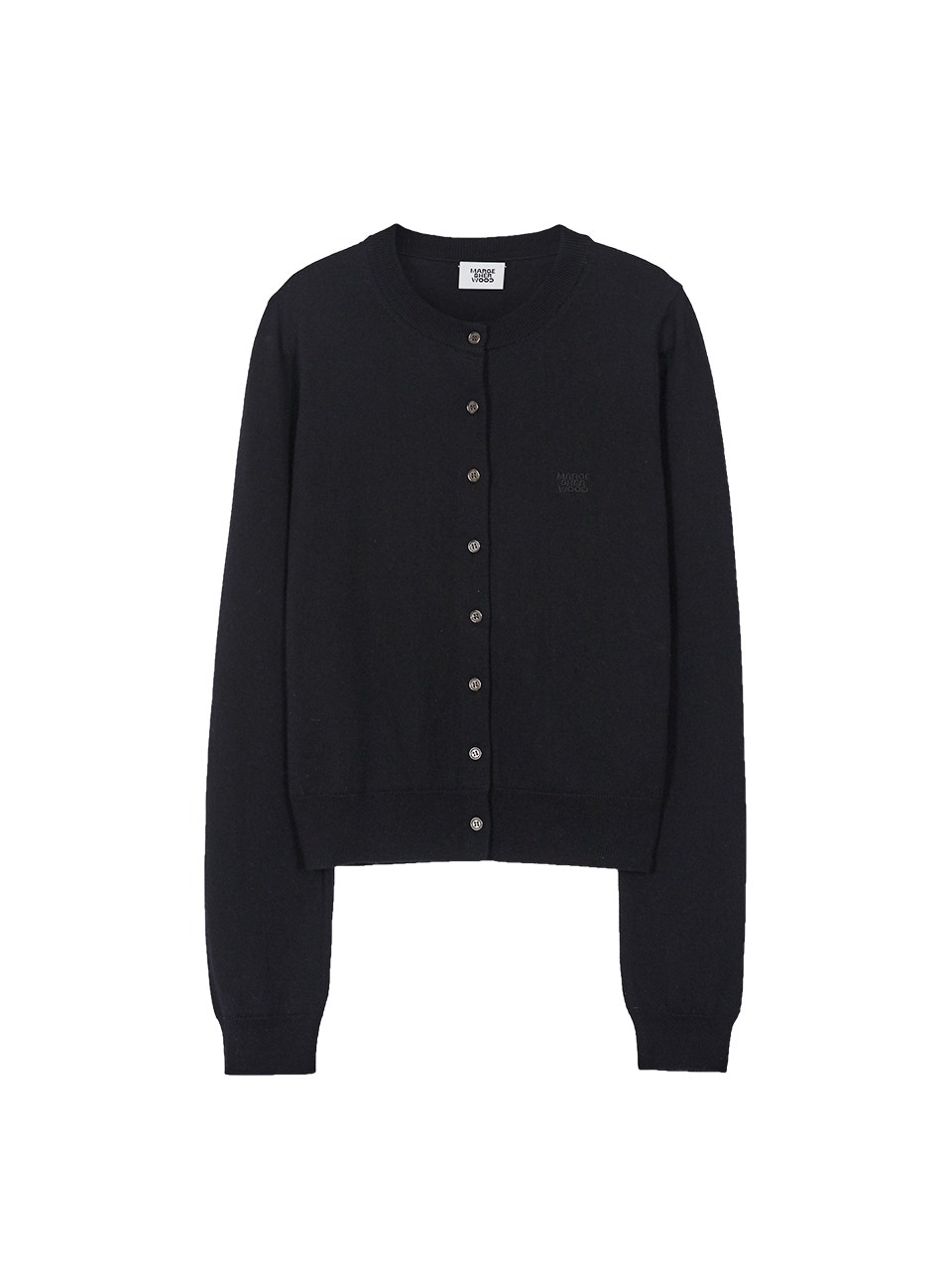【MARGESHERWOOD】 CREW NECK CARDIGAN : BLACK