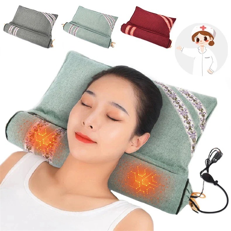 まくら 枕 肩こりストレートネック安眠枕 快眠枕 首枕 頚椎 よもぎ ホットコンプレス睡眠補助ギフト