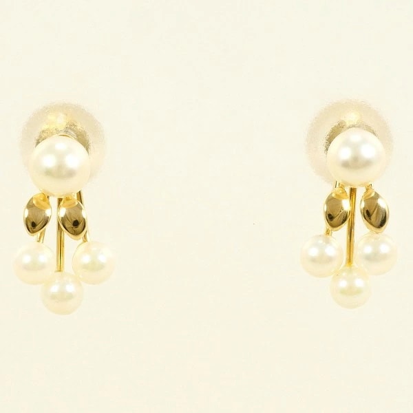 K18 18金 YG ピアス パール 中古