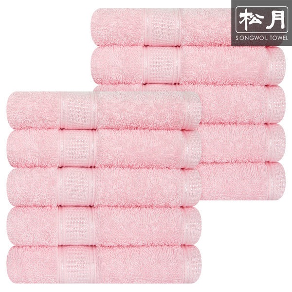 ab プライム無地40 洗面 ベリーピンク10枚 国産最高級綿糸