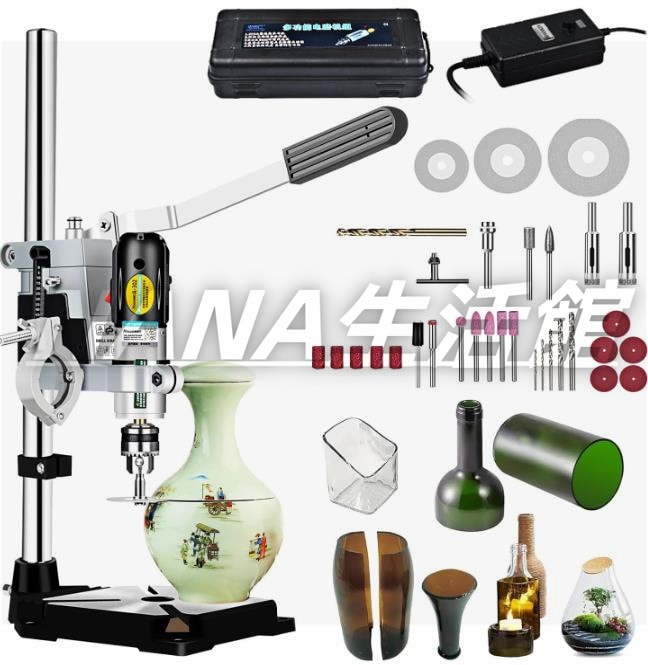 ガラス瓶切断機 電動 多機能ボトル切断機 DIY植木鉢 ガラス工芸品 ガラスびん切断機 電気ガラスボトルカッター ガラス切断機