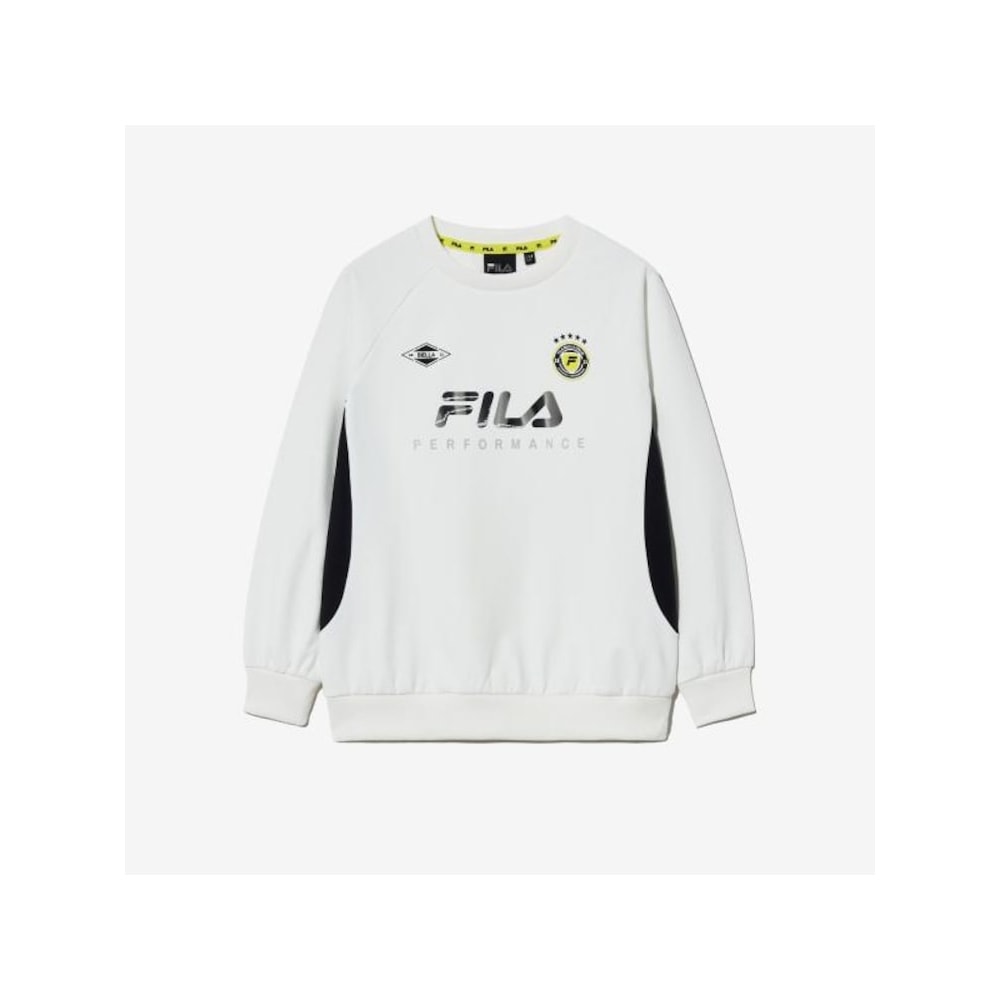 [FILA KIDS] PF カラー起毛スウェットシャツ (FK2POG4302M_OWH) Q0ZFK2POG4302MOWH