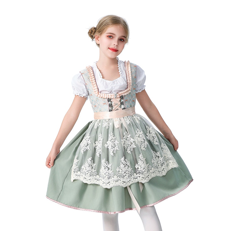 2025 子供服 女の子 コス メイド コスチューム 子供服 ドイツ オクトーバーフェスト ミュンヘン 農場 田園風 ドレス