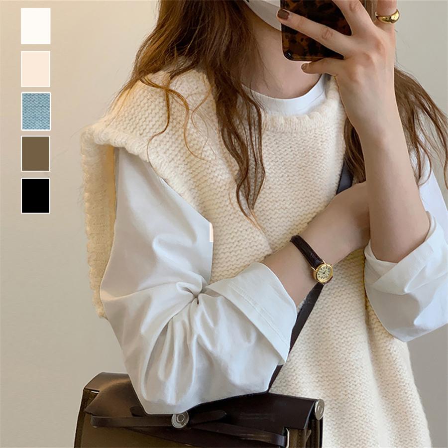 【赤字覚悟 最安挑戦】ニットベスト レディース ニットジレ