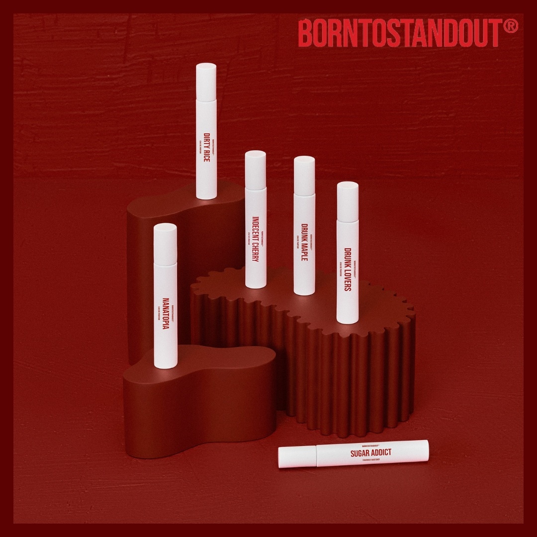 [BORNTOSTANDOUT] EAU DE PARFUM 7.5ML 6TYPES + FREE OMAKE ミニ香水 香水 ミニサイズ アトマイザー 持ち運び 携帯用 コンパクト