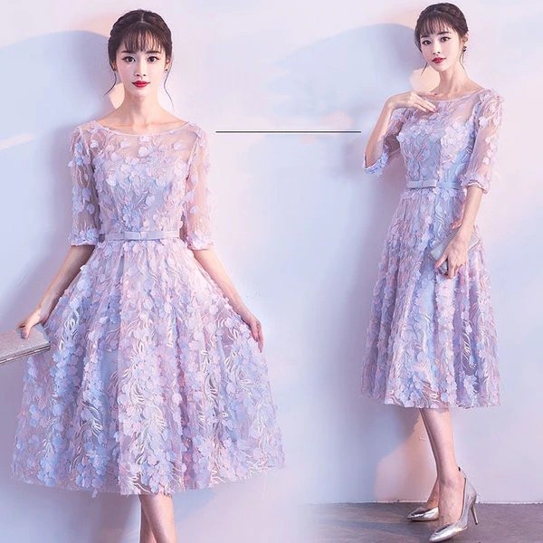 人気商品超目玉ドレス ワンピース パーチィードレス イブニングドレス 花嫁コングドレス マキシ丈 シースルー レース 花柄 刺繍 豪華 花嫁 礼服 結婚式 披露宴 謝恩会