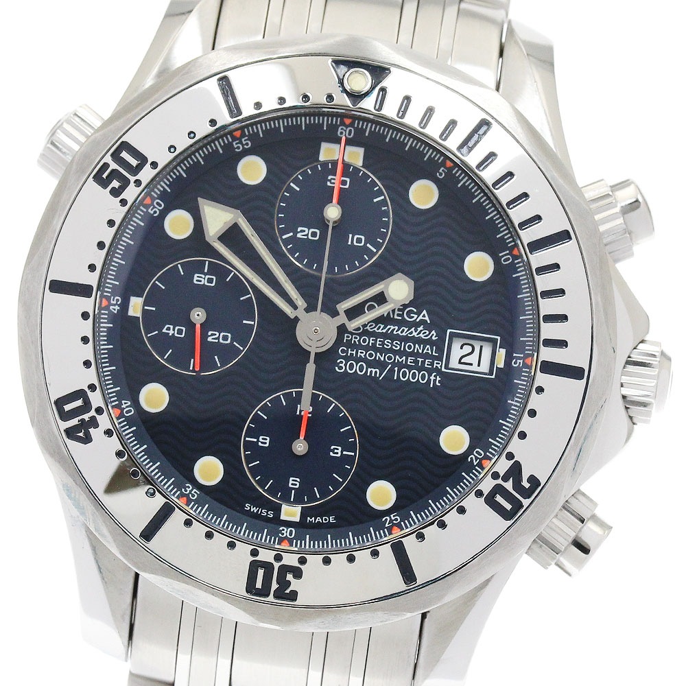 オメガ OMEGA 2598.80 シーマスター300 クロノグラフ デイト 自動巻き メンズ 良品 _879874【中古】 140,450円