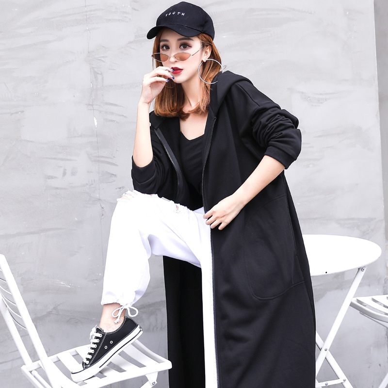 Qinglan 日本の Vivi 雑誌スタイル プラスサイズ レディース 服 オーバーサイズ 純綿 ロング レディース ブランド ゆったり ウィンドブレーカー レディース