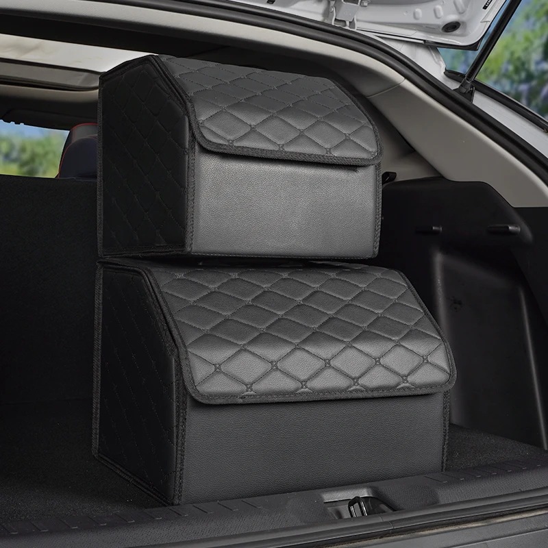 レザー スーツケース カー トランク オーガナイザー ボックス 折りたたみ 収納ボックス BMW アウディ ポルシェ メルセデスベンツ AMG ホンダ フォルクスワーゲン VW トヨタ 対応 輸入品