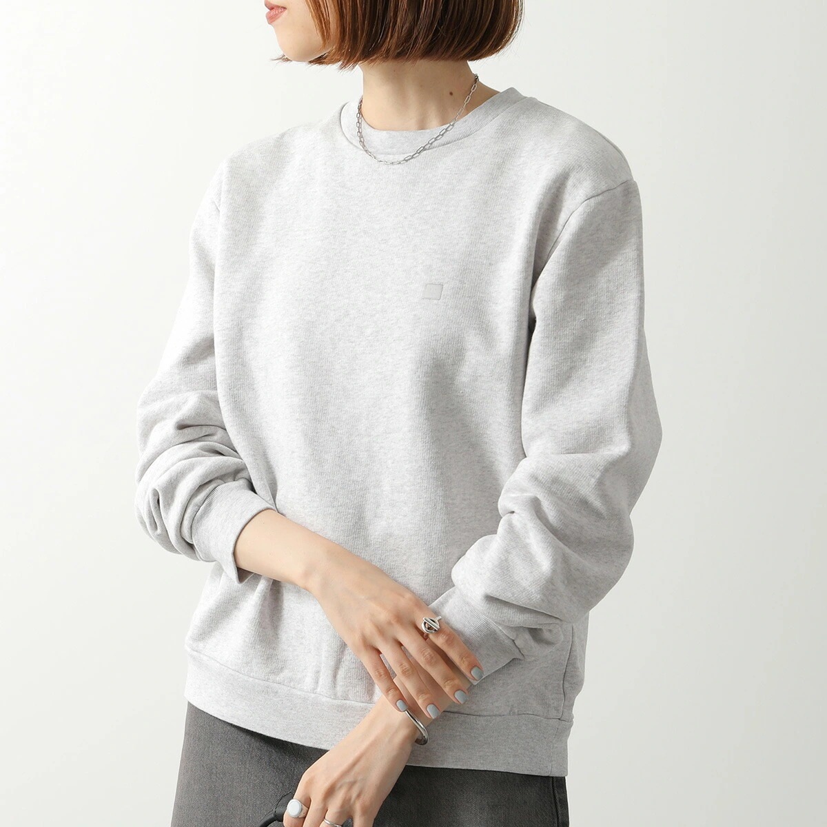 Acne Studios アクネストゥディオズ Face スウェットシャツ CI0186 FA-UX-SWEA000196 レディース フェイス コットン クルーネック 92H