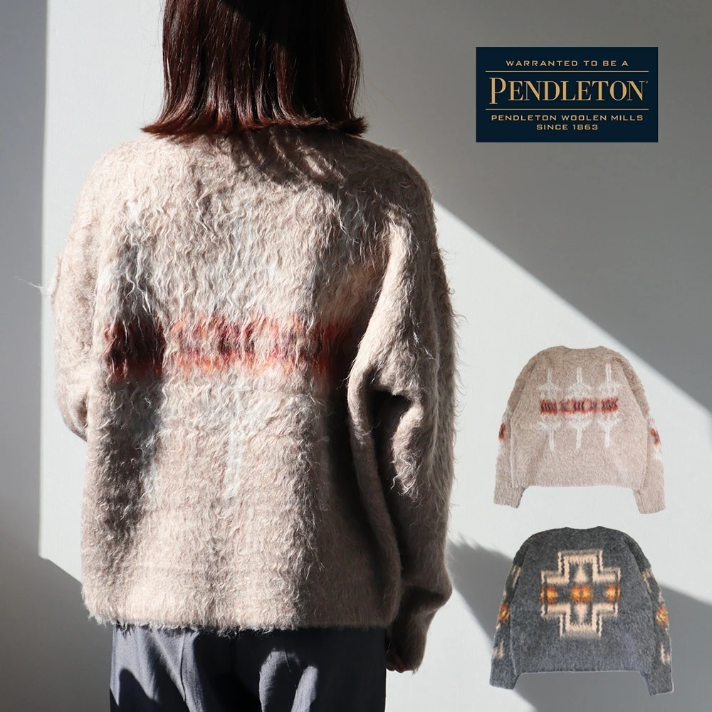 カーリーヘアショートレングスプルオーバー ニット　トップス　アウター　モヘア　もこもこ　暖かい　レディース　秋冬