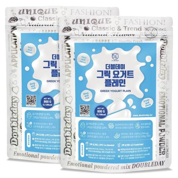ダブルデーグリークヨーグルトプレーンパウダー800G 2個