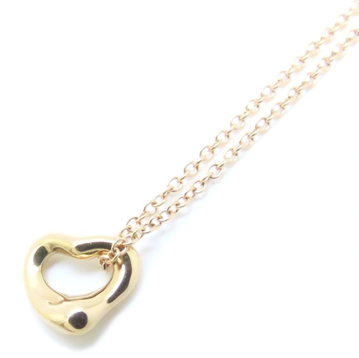 オープンハート ネックレス 7mm K18PG ピンクゴールド/293813【中古】