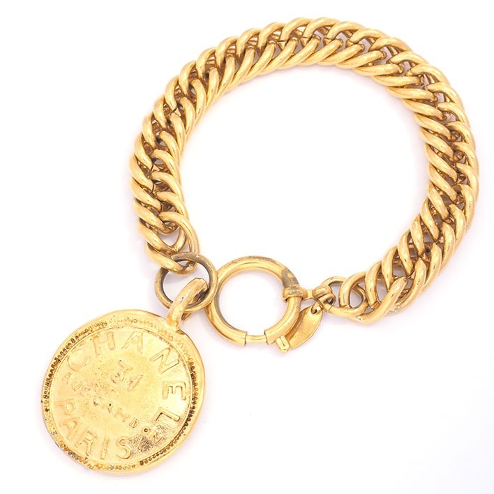 シャネル 31リュカンボン プレートチャーム ラウンド ヴィンテージ【ブレスレット】