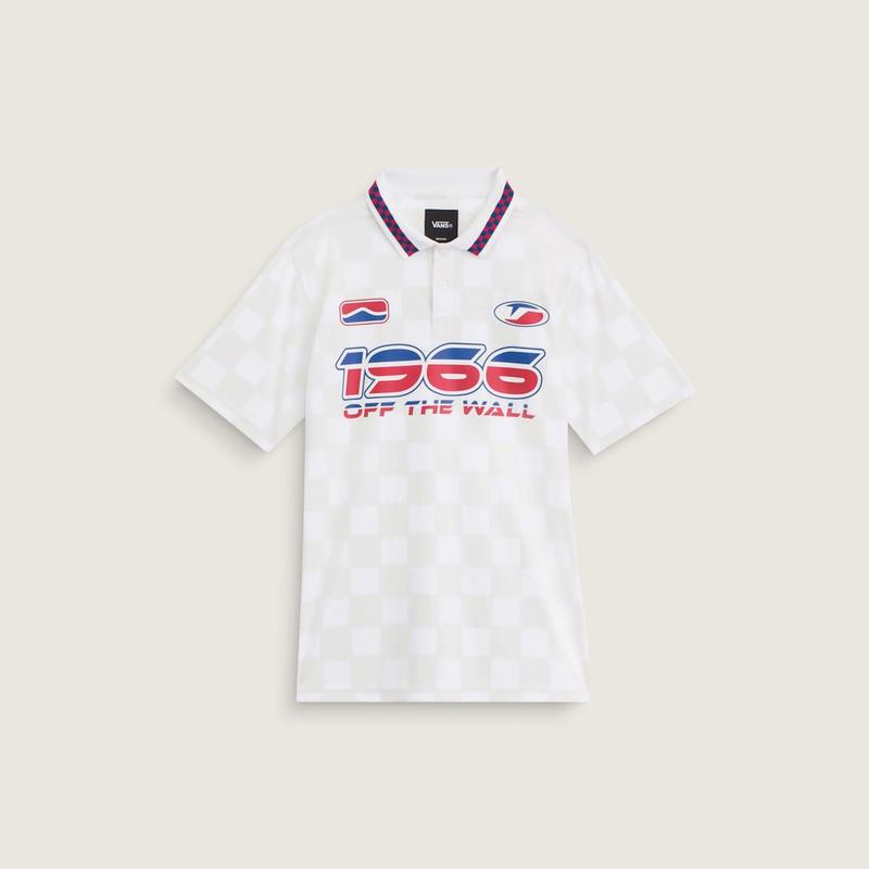 ボーイダービーサッカー半袖ポロジャージーVN00121AWHT