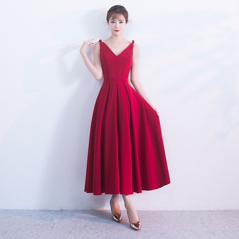 ロングドレス カラードレス 花嫁 安い パーティードレス 演奏会 フォーマルドレス 二次会 ロングドレス 結婚式 ブライズメイドドレス 赤 コンサート