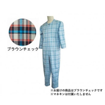 マンラク1型ねまき 冬用 LL 1101 ブラウンチェック 310044 U0475 6,190円