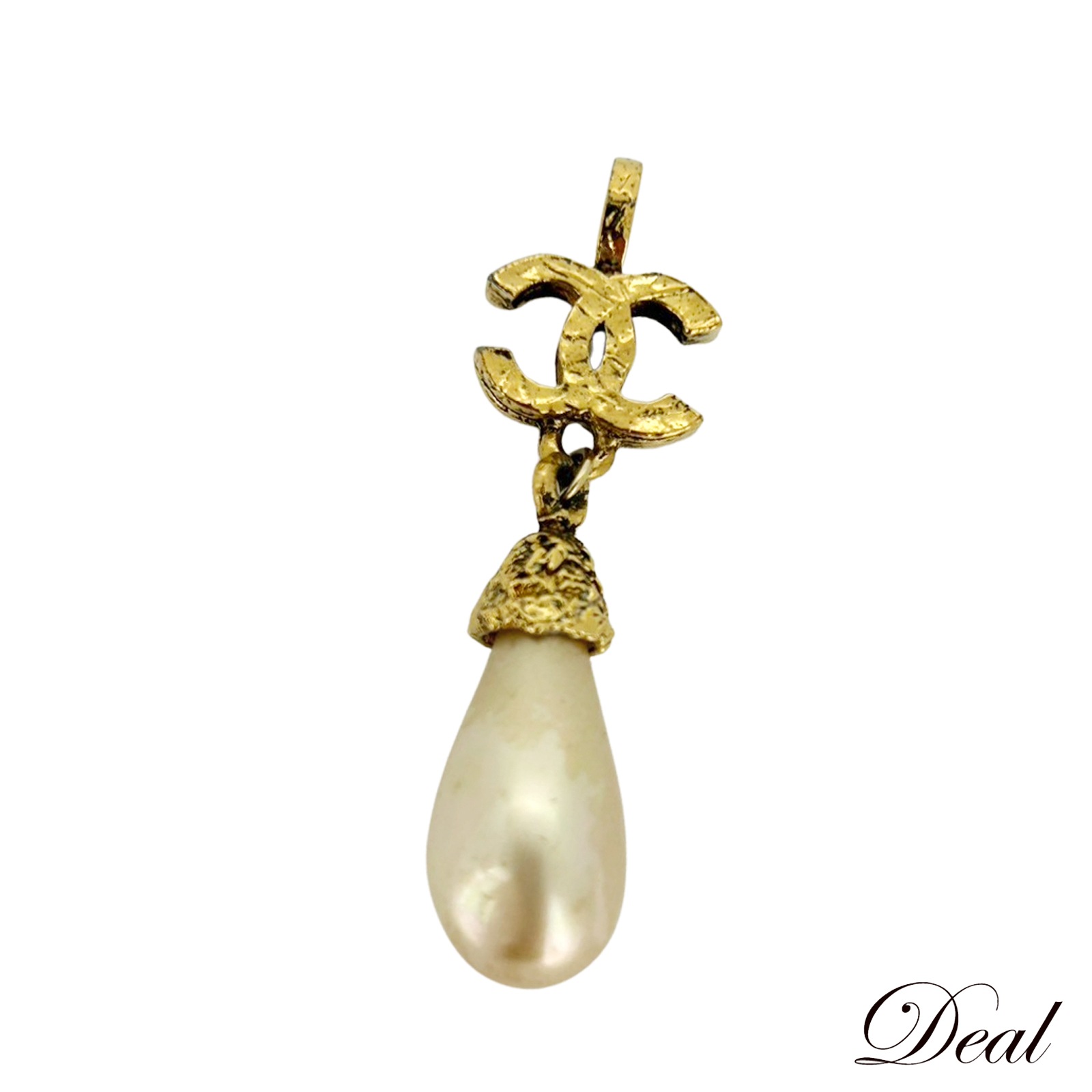 シャネル ココマーク フェイクパール 3074 ヴィンテージ ゴールド レディース ペンダントトップ