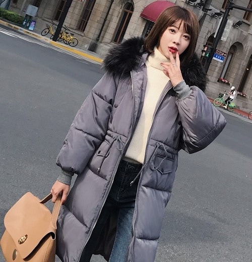 5236.ファーフード付きダウンコート（グレー）2019 春夏 sale 春夏 sale アウター ジャケット 美ライン おしゃれ きれいめ オフィス ビジネス お出かけ パーティー 女子会 普段使い