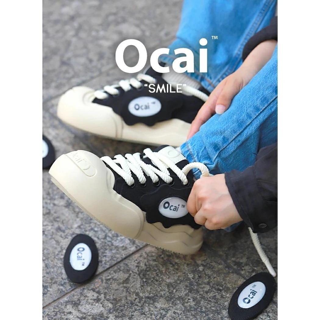 Ocai オカイ スマイル スニーカー SMILE BLACK/WHITE ( ブラック Y2K ボリューム 黒 メンズ レディース 02smileblk )