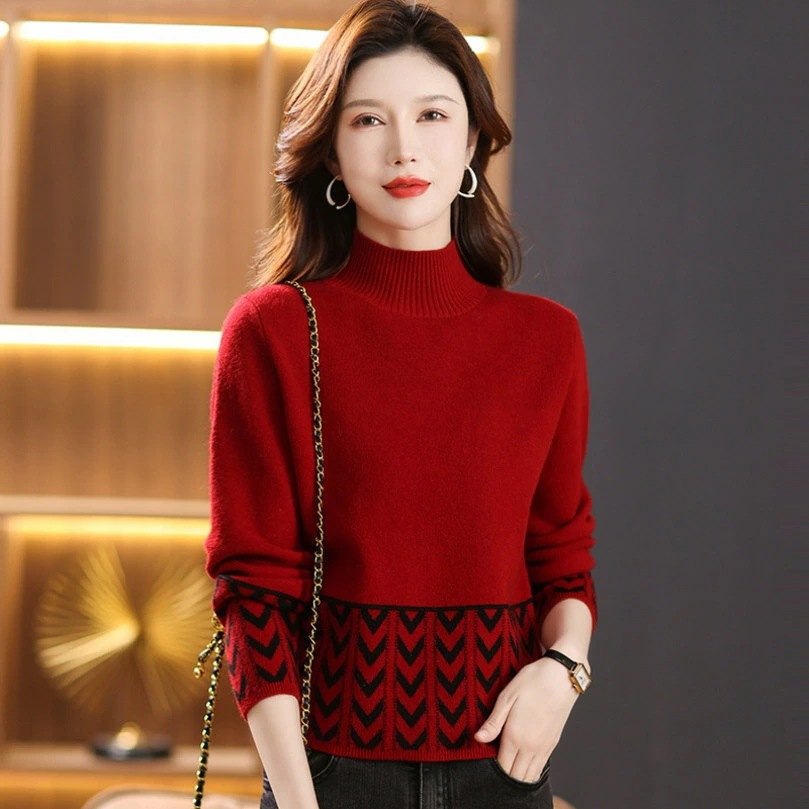 クーポン ニットトップス レディース ハイネック 長袖 無地セーター ニットセーター ニット スリム プルオーバー おしゃれ インナー シンプル トップス お出かけ タートルネック ガーリー 春秋冬