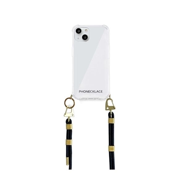 PHONECKLACE クロスボディストラップ付きクリアケース for iPhone 13 Black PN21597i13BK 5,139円