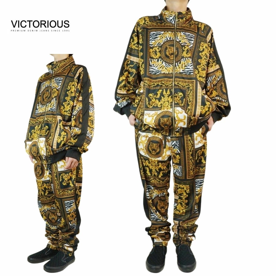 ビクトリアス VICTORIOUSメンズ セットアップST552 BAROQUE TRACK SUITS SET UPバロック トラック スーツ セットアップB