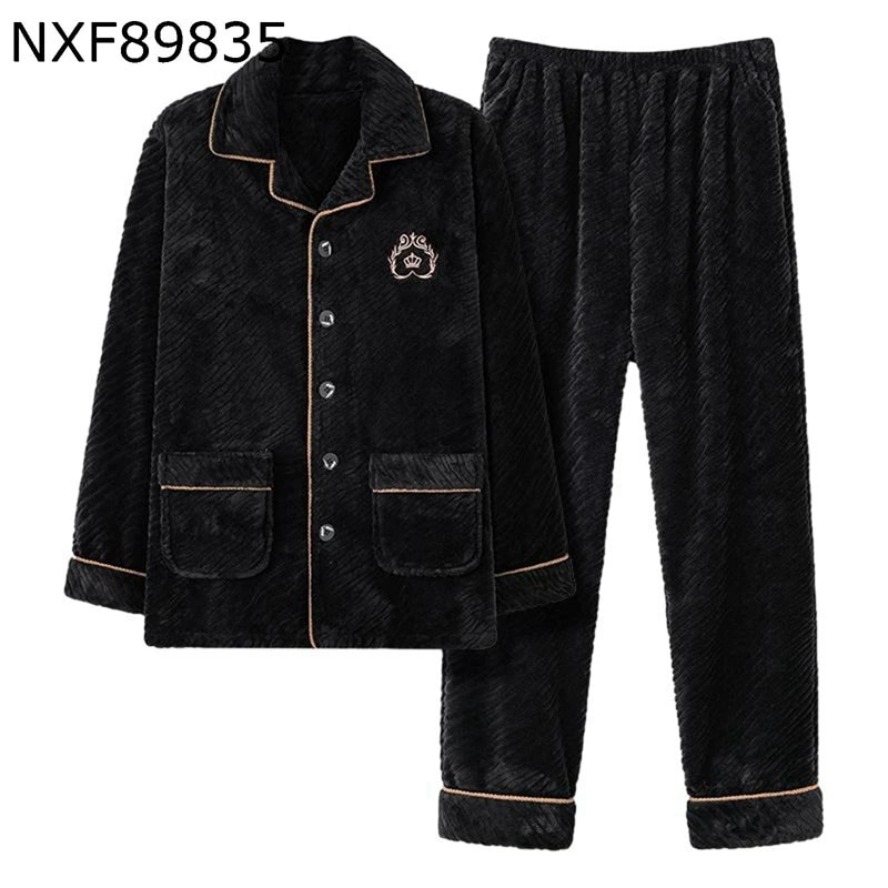 ルームウェア パジャマ メンズ レディース フランネル い 保温 厚い ぱじゃま 便利服 シンプル ソフト サイドポケット 秋冬向き ギフト ボーイフレンド 彼氏 大きいサイズ