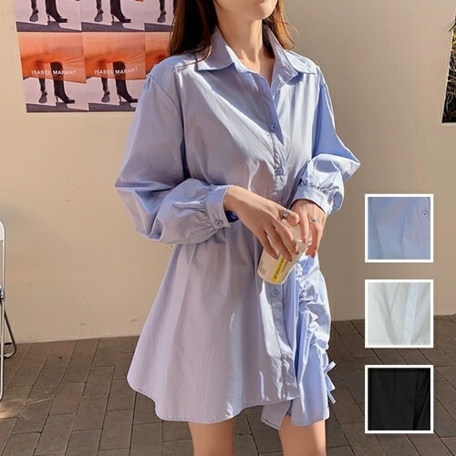 ワンピース カジュアル ショート ミニ丈ワンピ 韓国 ファッション レディース 春 夏 カジュアル コーデ シンプル 定番 セレカジ 20代 30代 40代 2025 アシンメトリー ギャザー 5,368円