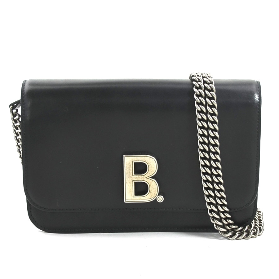 バレンシアガ BALENCIAGA チェーンウォレット レザー ブラック レディース t19595a