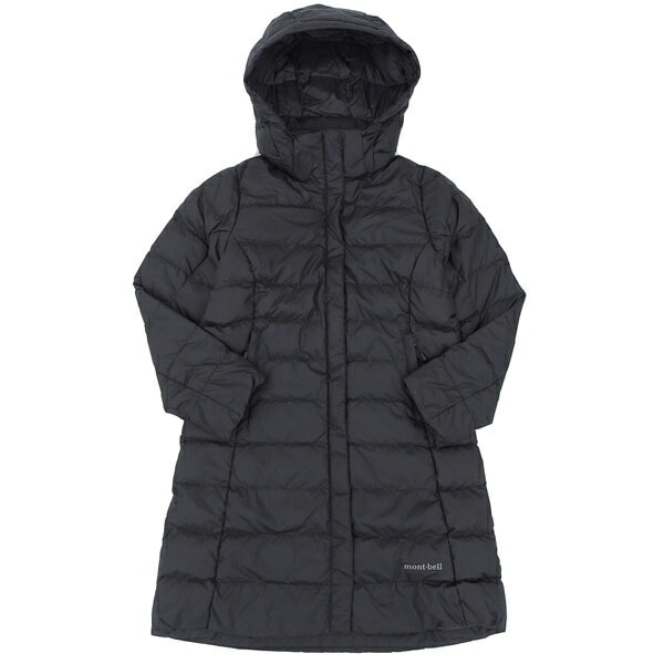 モンベル トラベルダウンロングコート レディース ダウンコート ダウンジャケット XSサイズ ブラック RXS1101550TRBK mont-bell