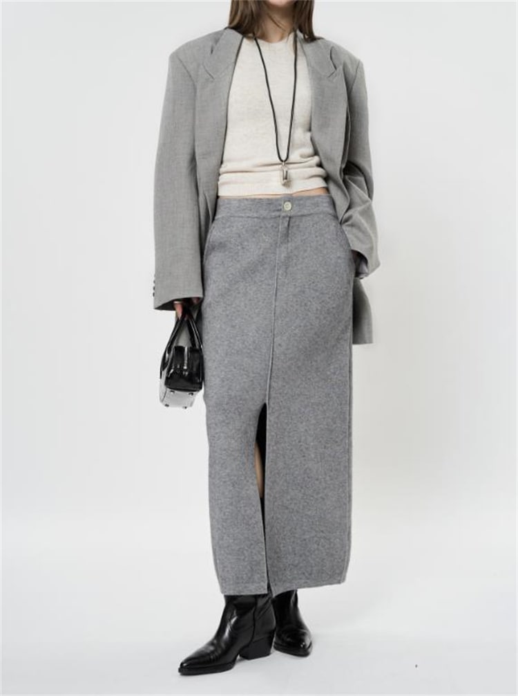 激安セール スカート おしゃれ 2025早春 ストレート 肌にやさしい 気質 スリム ロングスカート カジュアル スプリット 柔らかさ 大人気