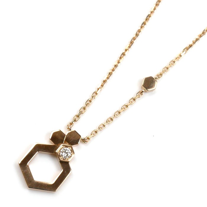 Chaumet ショーメ K18PG ピンクゴールド ビーマイラブ ネックレス 082250 3.9g 42/40/38cm レディース 中古