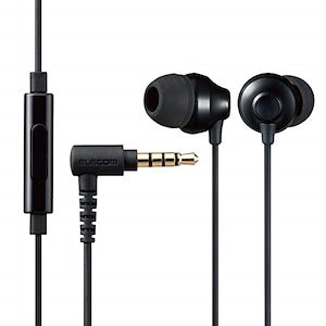 エレコム(ELECOM) ステレオイヤホン カナル型 φ3.5mm マイク付 Fast Music F12C φ10.0mm ブラック EHP-F12CMBK