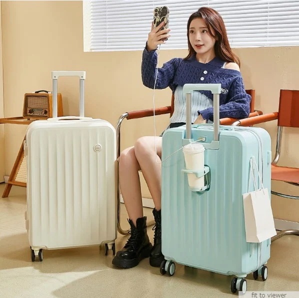 キャリーケース スーツケース 機内持ち込み キャリーケース 多機能カップホルダー付き USB充電可能30%までに制限
