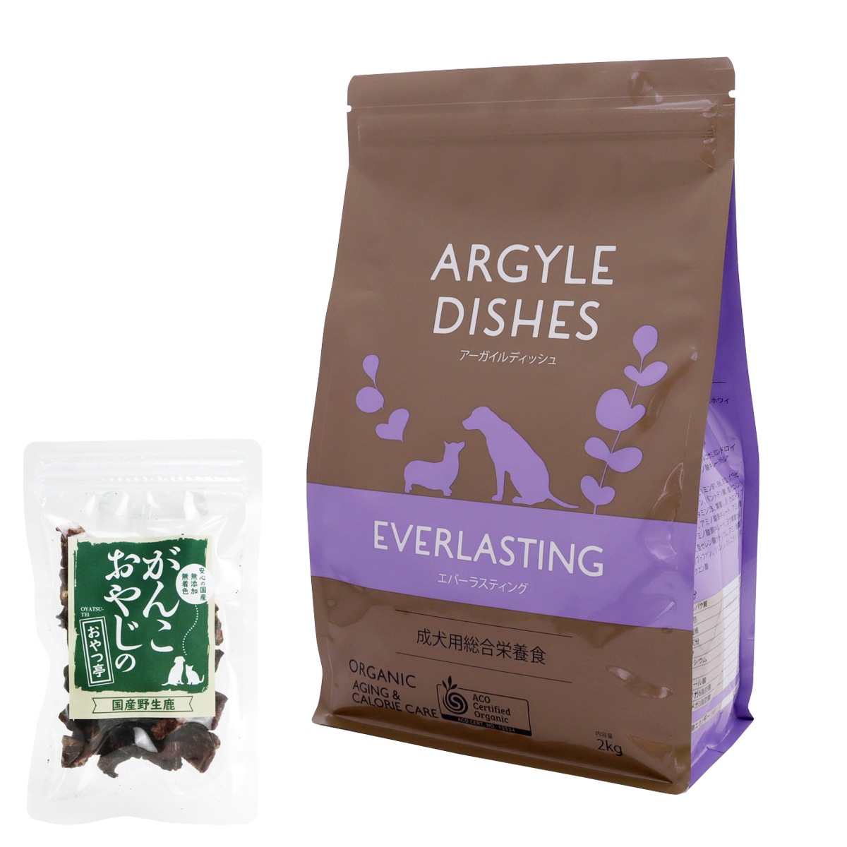 アーガイルディッシュ ドッグフード エバーラスティングシニア 2kg【国産鹿ラング(お試しサイズ)】
