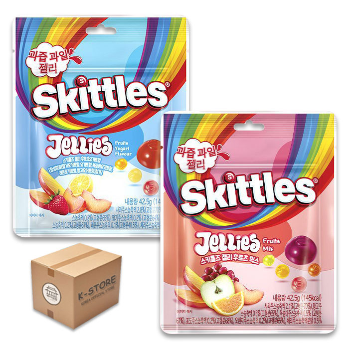 [業者向け] スキットルズ ゼリー フルーツミックス味 フルーツヨーグルト味 42.5g (12 x 10) / 1BOX 韓国 お菓子