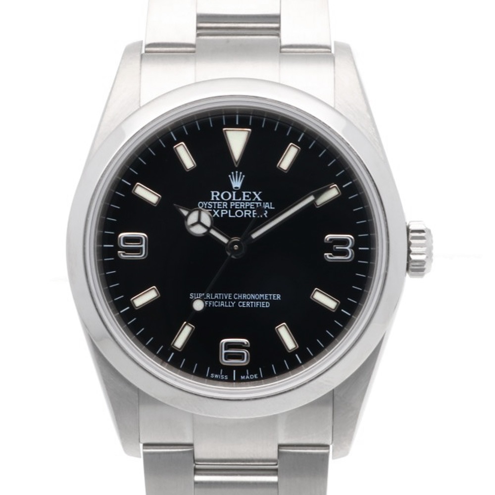 ロレックス エクスプローラー1 オイスターパーペチュアル 腕時計 ステンレススチール 14270 自動巻き 1年保証 ROLEX 中古 美品