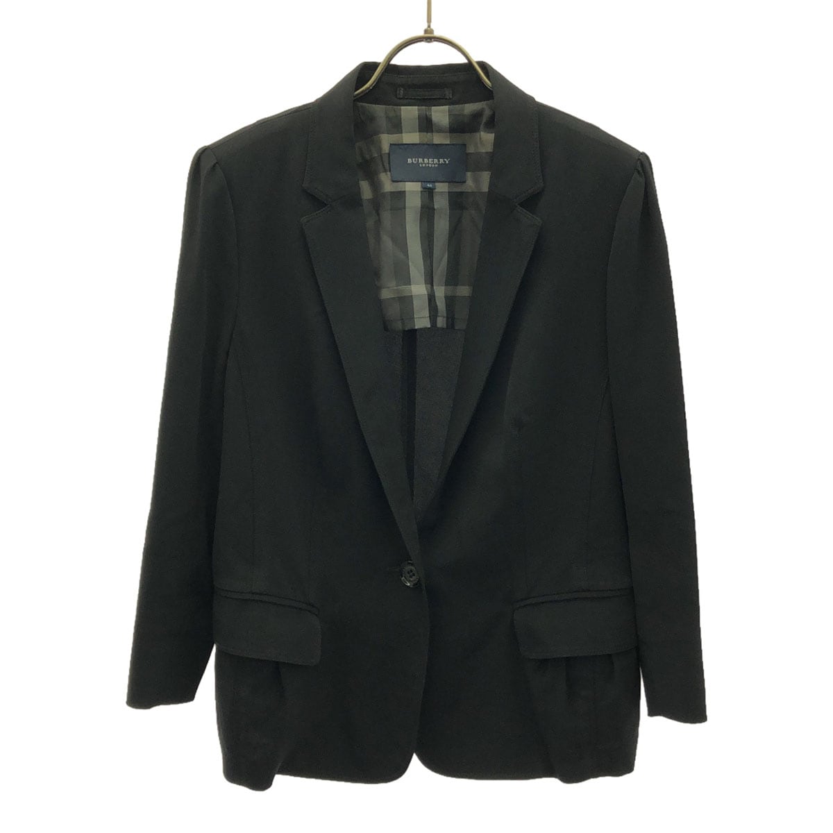 BURBERRY LONDON バーバリーロンドン 日本製 三陽商会 テーラードジャケット 44 ブラック レディース 古着