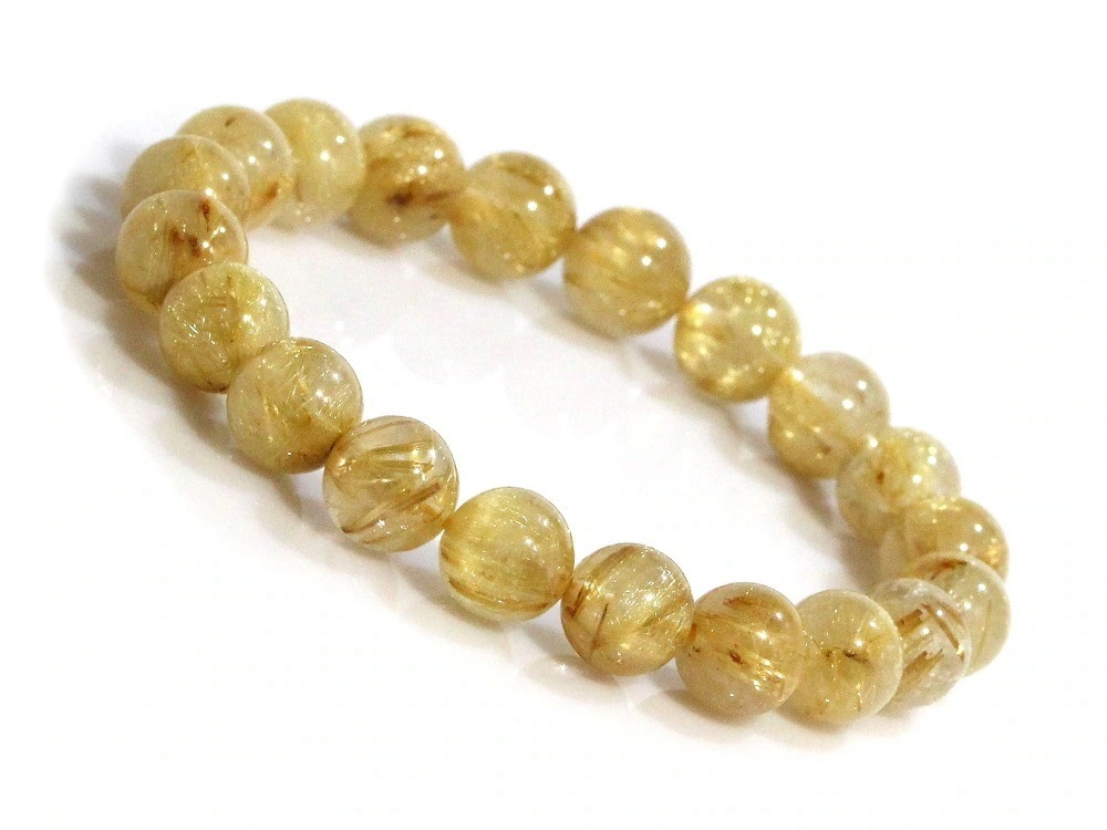 【9月の大上新】新作 ゴールドルチルクォーツ ルチルクォーツ ブレスレット 9mm パワーストーン ブレスレット メンズ レディース 天然石 数珠 アクセサリー メンズブレスレット レディースブレスレ