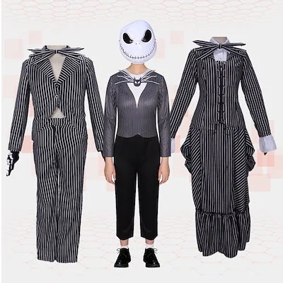 ハロウィーン衣装傑克服髑髏ジャック男性用フルセット男女仮面クリスマスイブパニックハロウィン