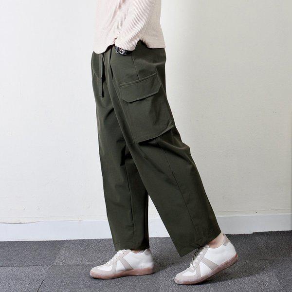 メンズ ワイドパンツ スパン バサラック 立体ポケット ビッグサイズ 裏起毛 バンディング パンツ_HDPA30_1