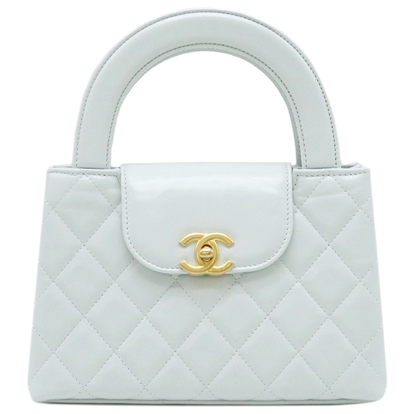 シャネル CHANEL 2WAYバッグ マトラッセ ミニ ショッピングバッグ カーフスキン ライトブルー ゴールド金具 水色 ショルダー ハンドバッグ AS4416 ランダムシリアル 【箱】【中古】