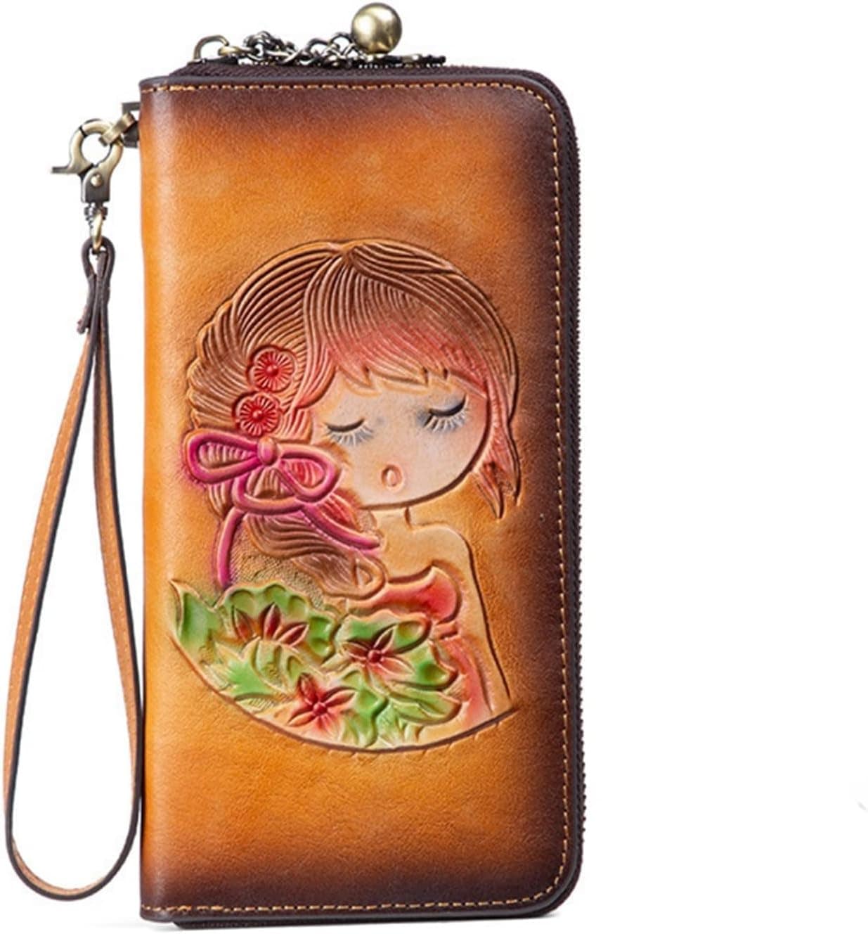 【20%OFFクーポン】レディース 長財布 花柄 ジッパー 財布 大容量 カード入れ レシートと小銭 スマホ入れ可 スキミング防止 マチ付き 取り出しやすい 多機能 お手頃 コインケース おしゃれ 美