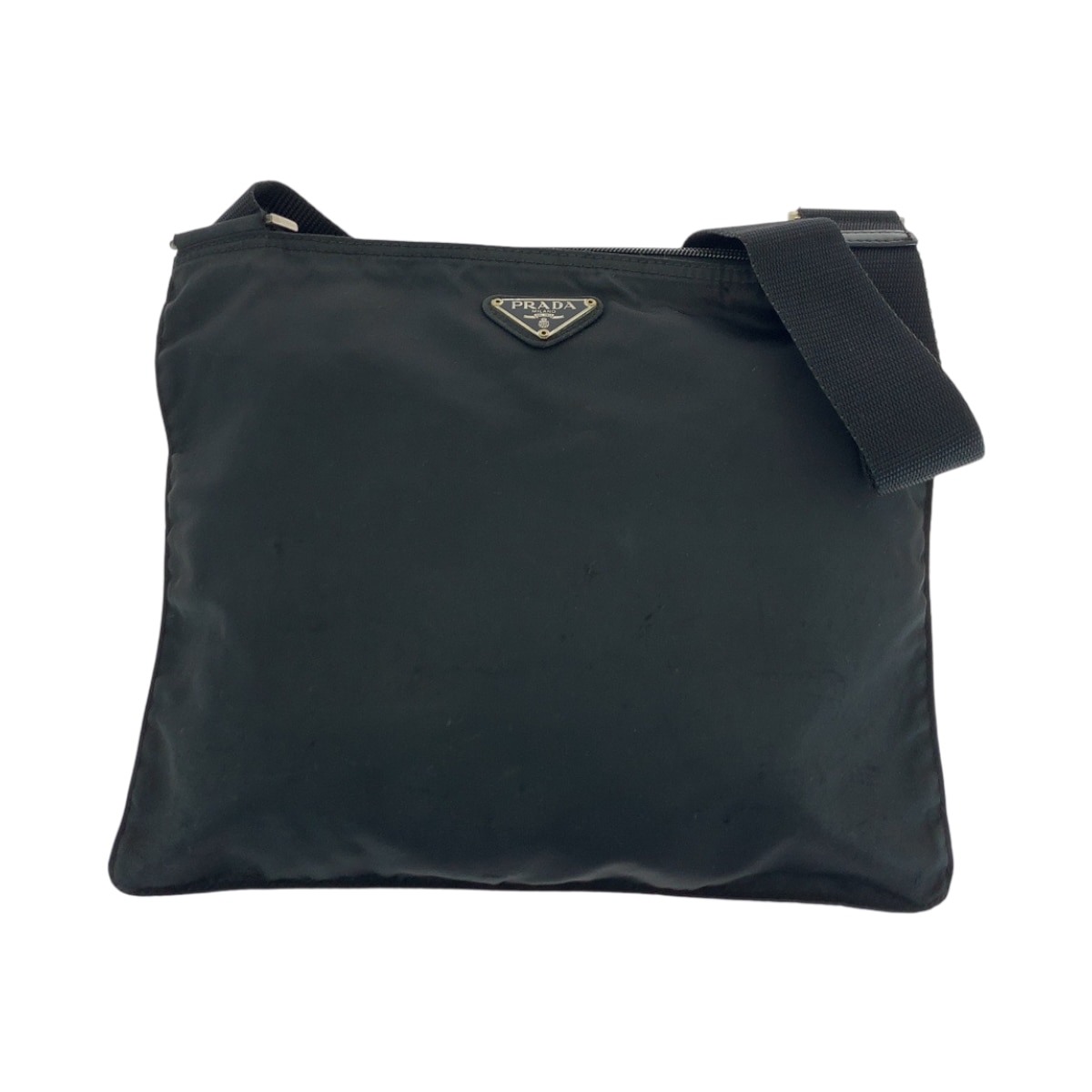 テスート 三角ロゴプレート ブラック 黒 シルバー金具 ナイロン ショルダーバッグ サコッシュ レディース 501934