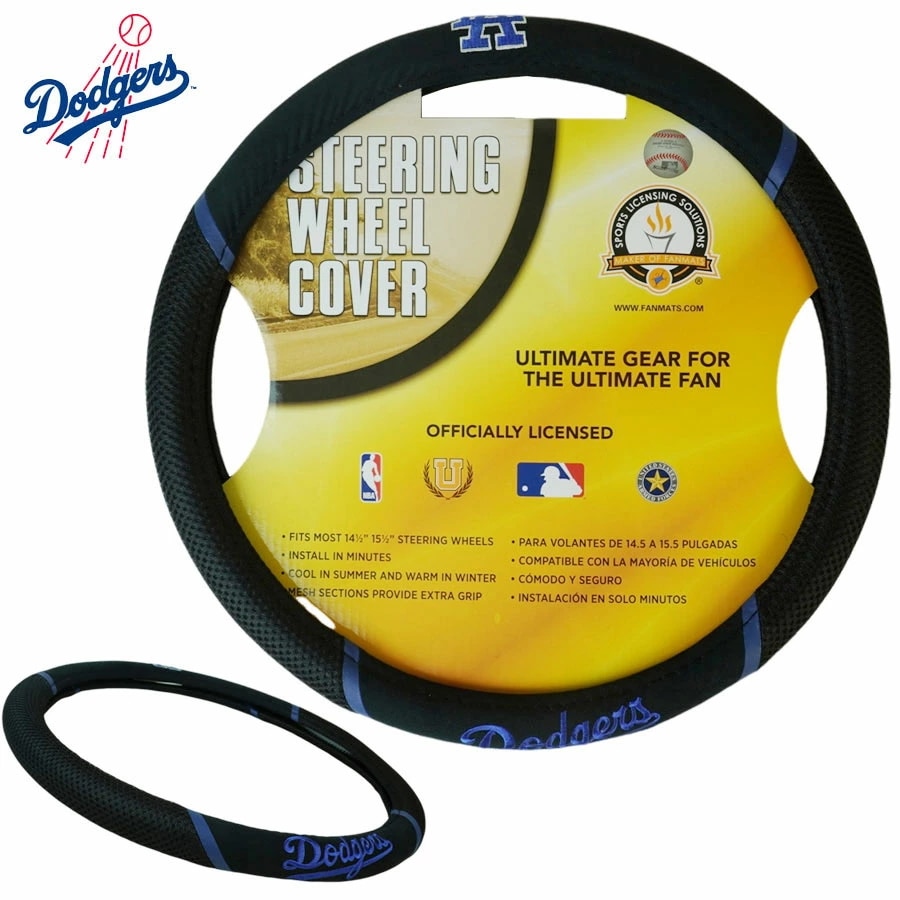 ロサンゼルス ドジャース公式グッズハンドルカバー MLB LA DODGERS STEERING WHEEL COVERカー用品 ローライダー アメ車 クラシックステア