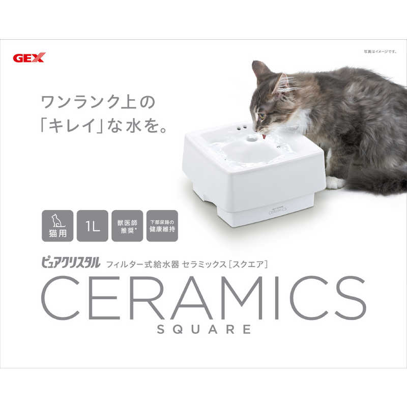 ジェックス　ピュアクリスタル セラミックススクエア 猫用
