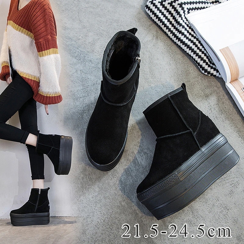 ムートンブーツ レディース ムートン ブーツ ショートブーツ ミドルブーツ 厚底 サイドファスナー 厚底ブーツ プラット 疲れない ブーツ 厚底 履きやすい 防寒 暖かい