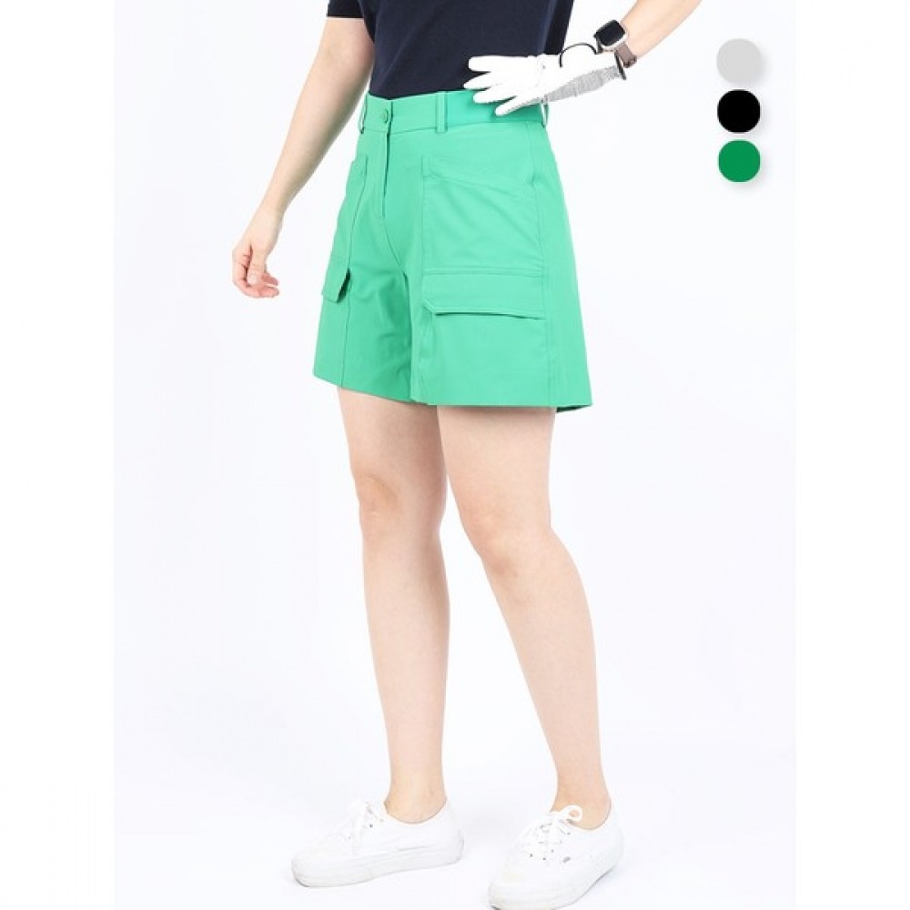 (ノーブルジーンズ) MNo.712 カーゴショーツレディースショーツウエストバンディングスパン 4パートショーツサマーパンツ