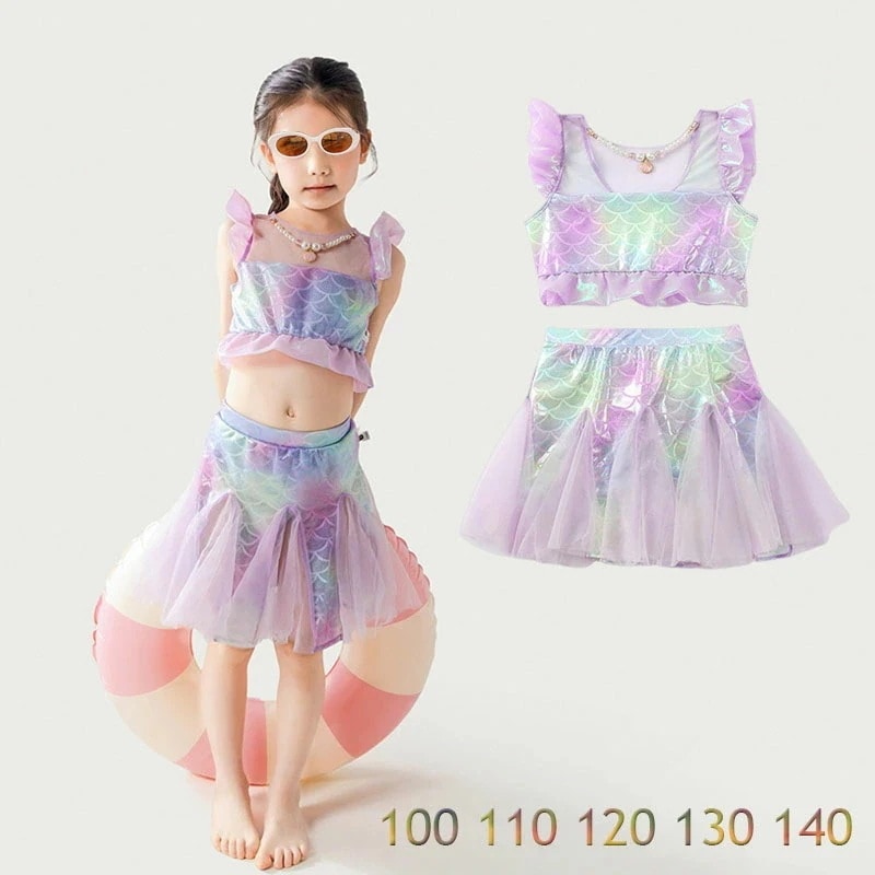 女の子 水着 人魚風 衣装 水着 セパレート 点 キッズ 人魚姫 子ども 水着 女の子 衣装 人魚姫 水着 上下別セット プール 水遊び コスプレ 衣装 ベビー 可愛い みずぎ 撮影用 プレゼント